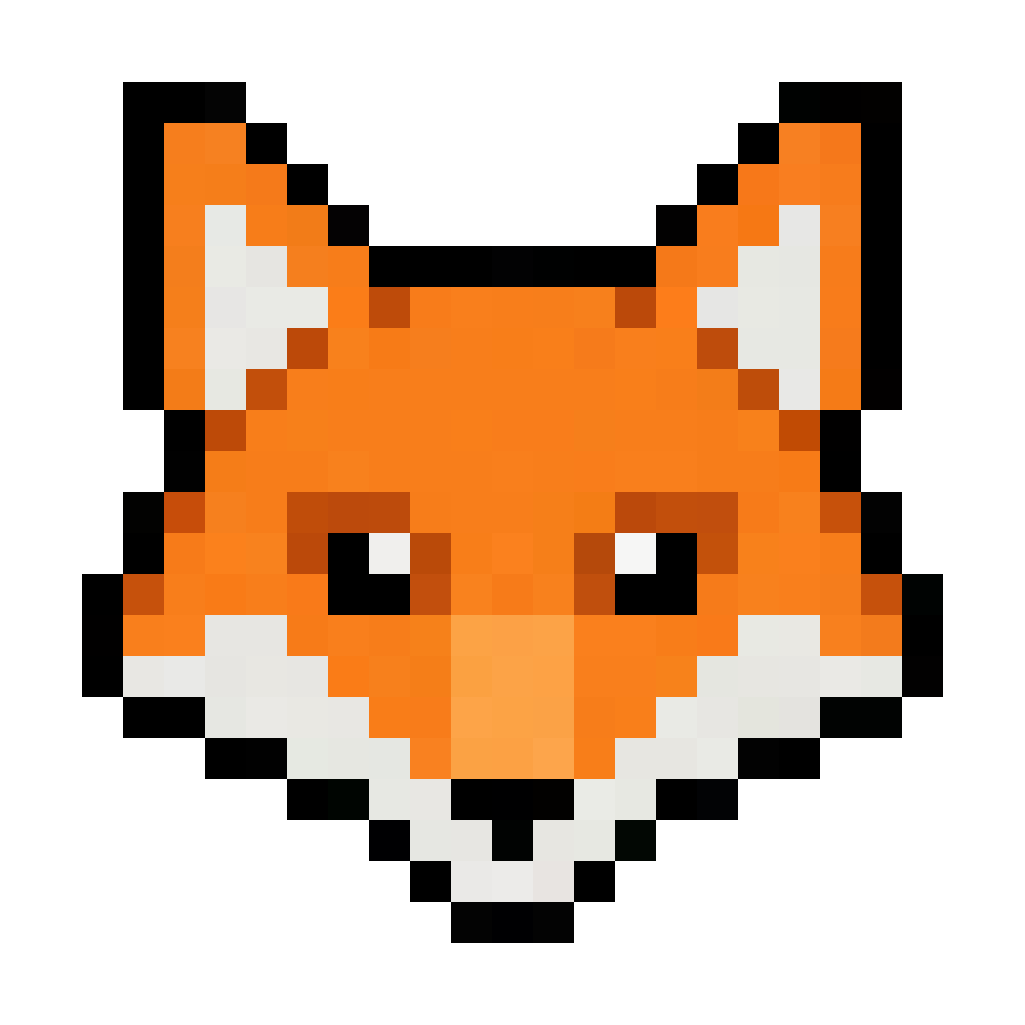 Lismova app icon — a pixel-art fox